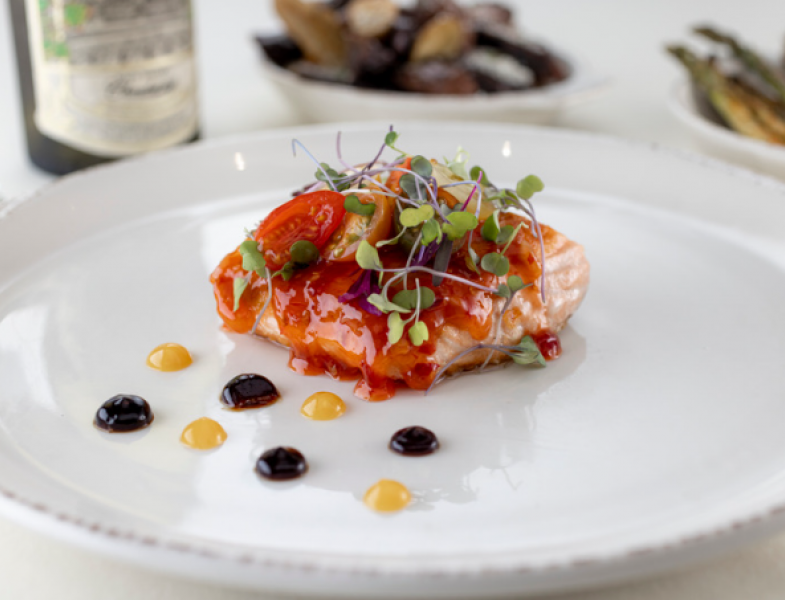 Honey Glazed Salmon at Red Oak Steakhouse